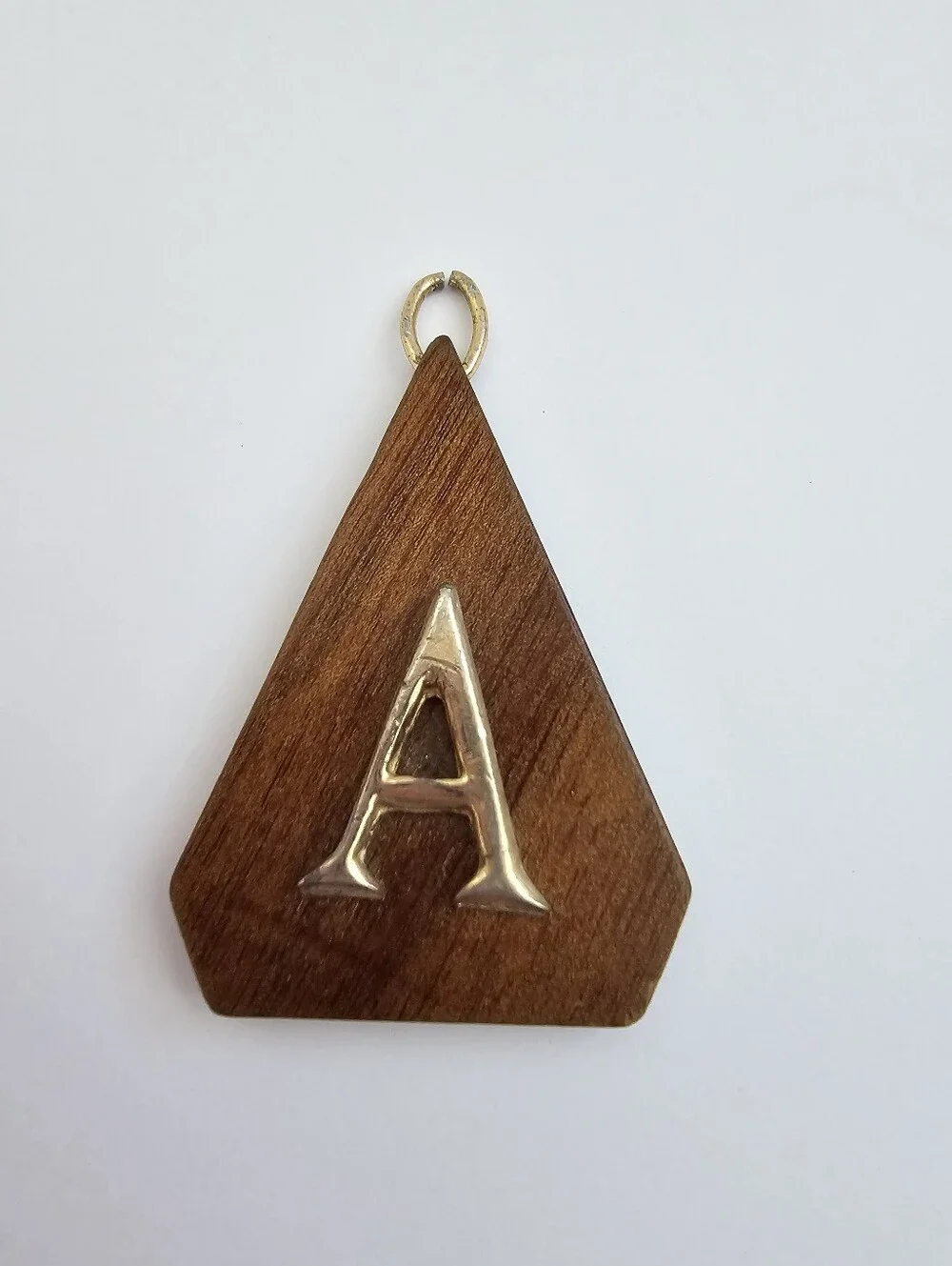 Vintage 1970s Wood Initial 